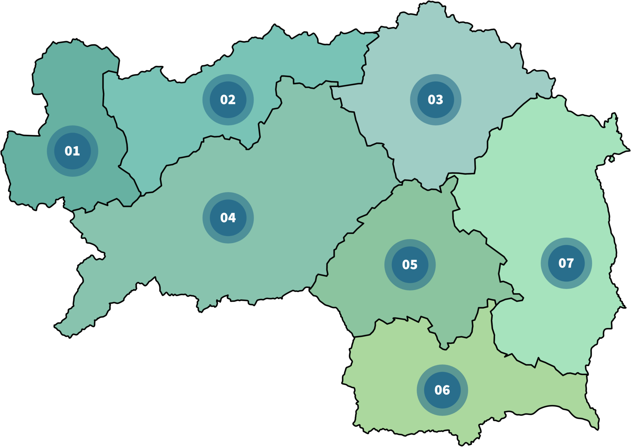 Karte der Fischereibezirke