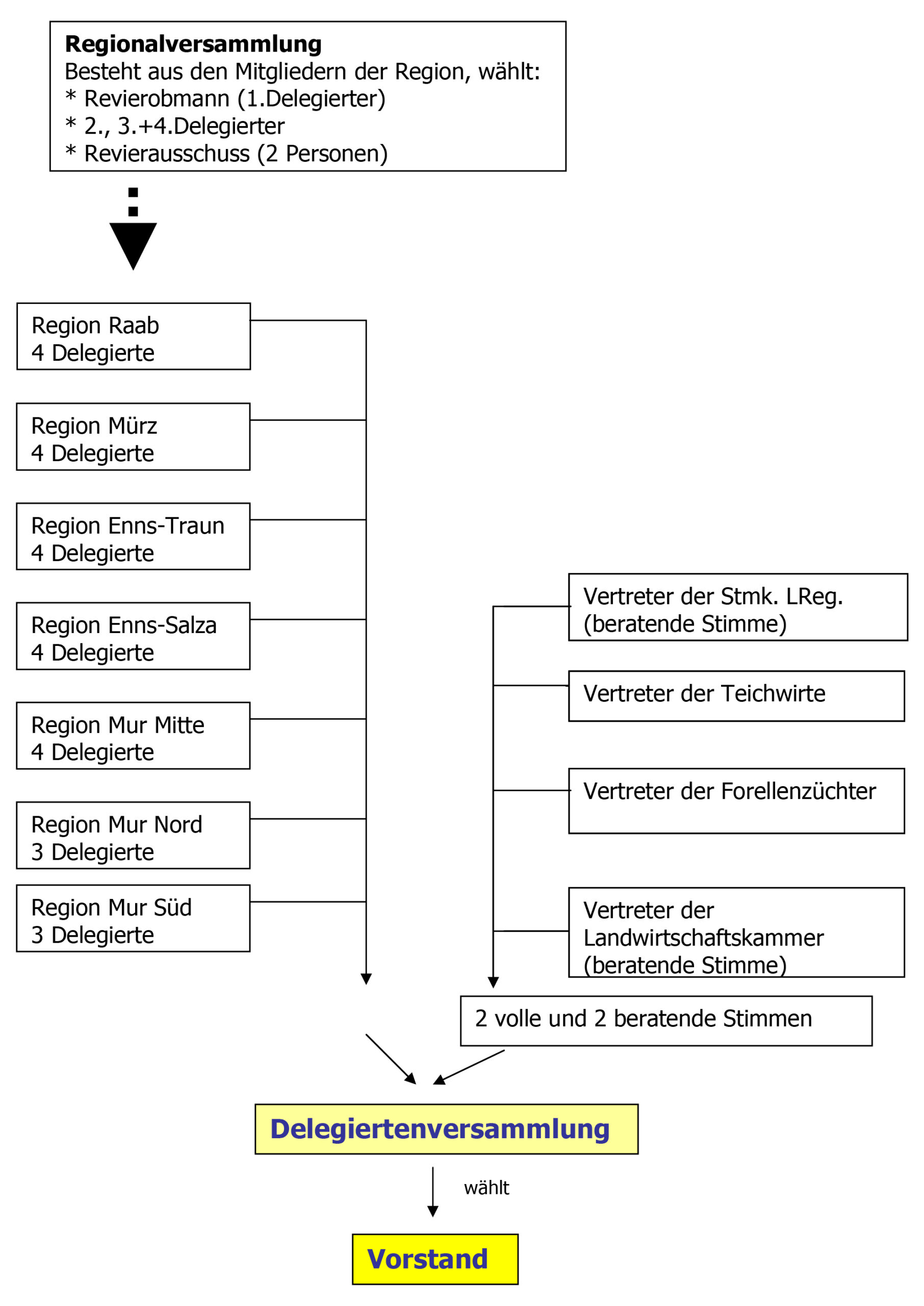 Verbandsversammlung Organigramm